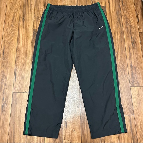 Y2K Nike Lined Windbreaker Baggy Track Pants Black Men’s 2XL Drawstring 400300 - Picture 1 of 12